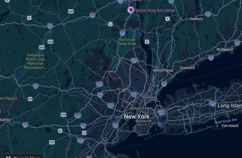 Passaic County service area map