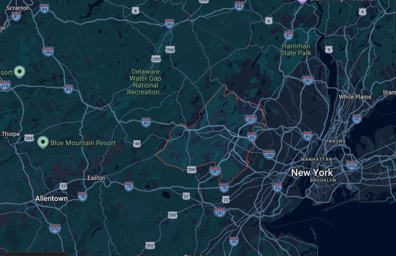 Morris County service area map